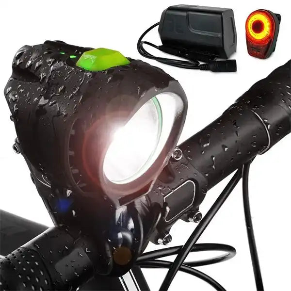 1800 Lumens Stamina Rechargeable Bicycle Light Set