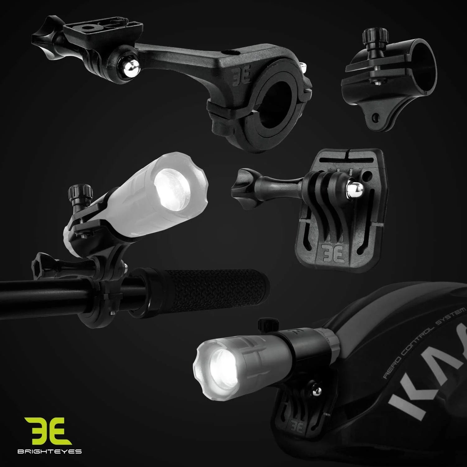 GoPro Mount for All Flashlight from 1 to 1-1/2" wide - Also for 300 Lumen Bike LIght Set