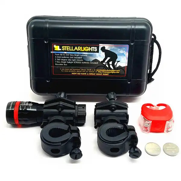 StellarLights 240 Lumen Bike Light Set